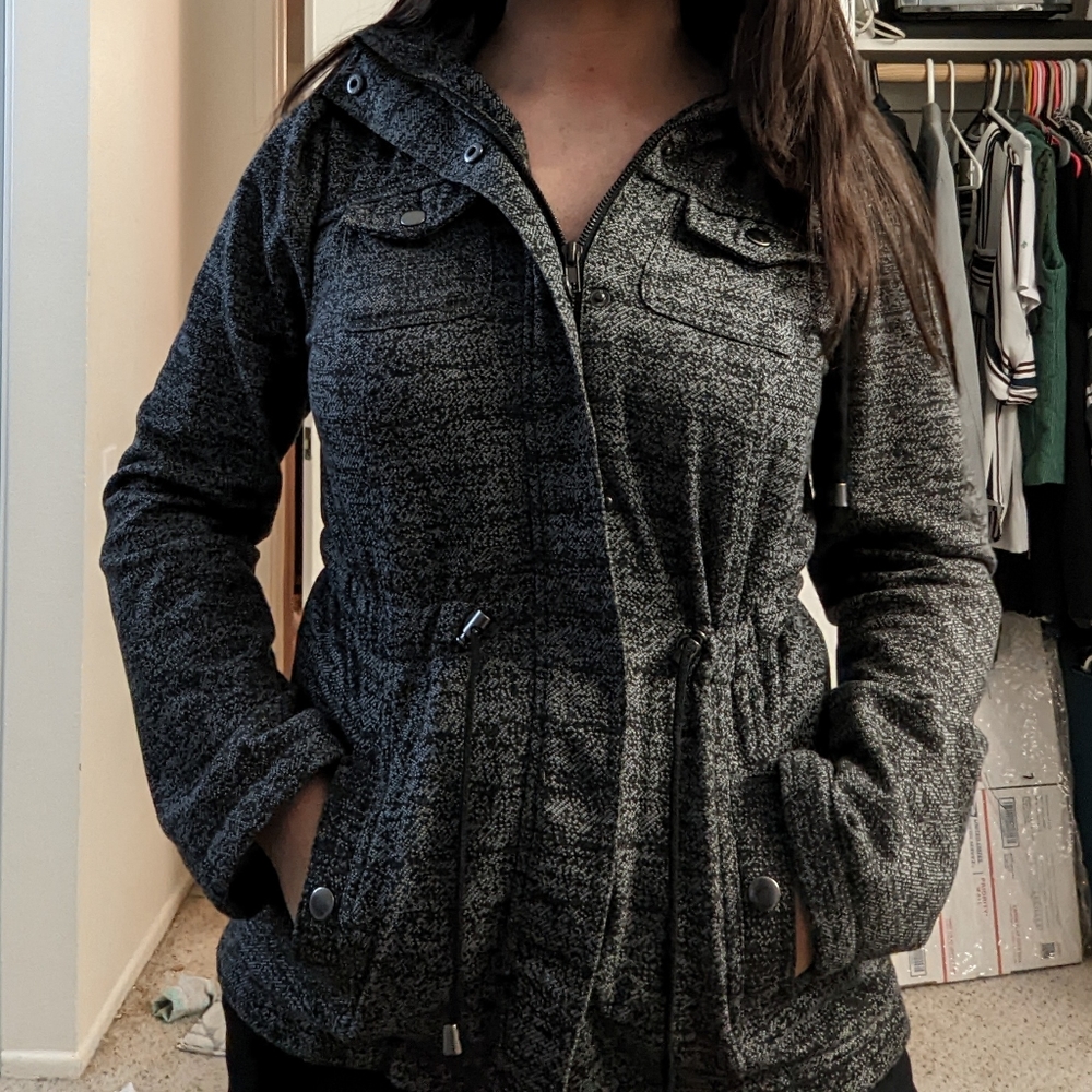 Full Tilt Women's Coat in Heather Gray - Picture 3 of 11